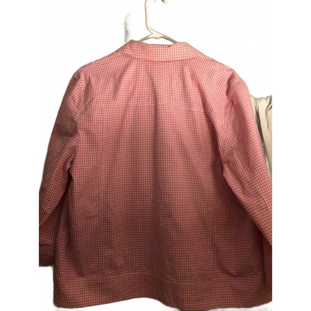 Alfred Dunner Pink and White Gingham Jacket Size 16 - Picture 11 of 12